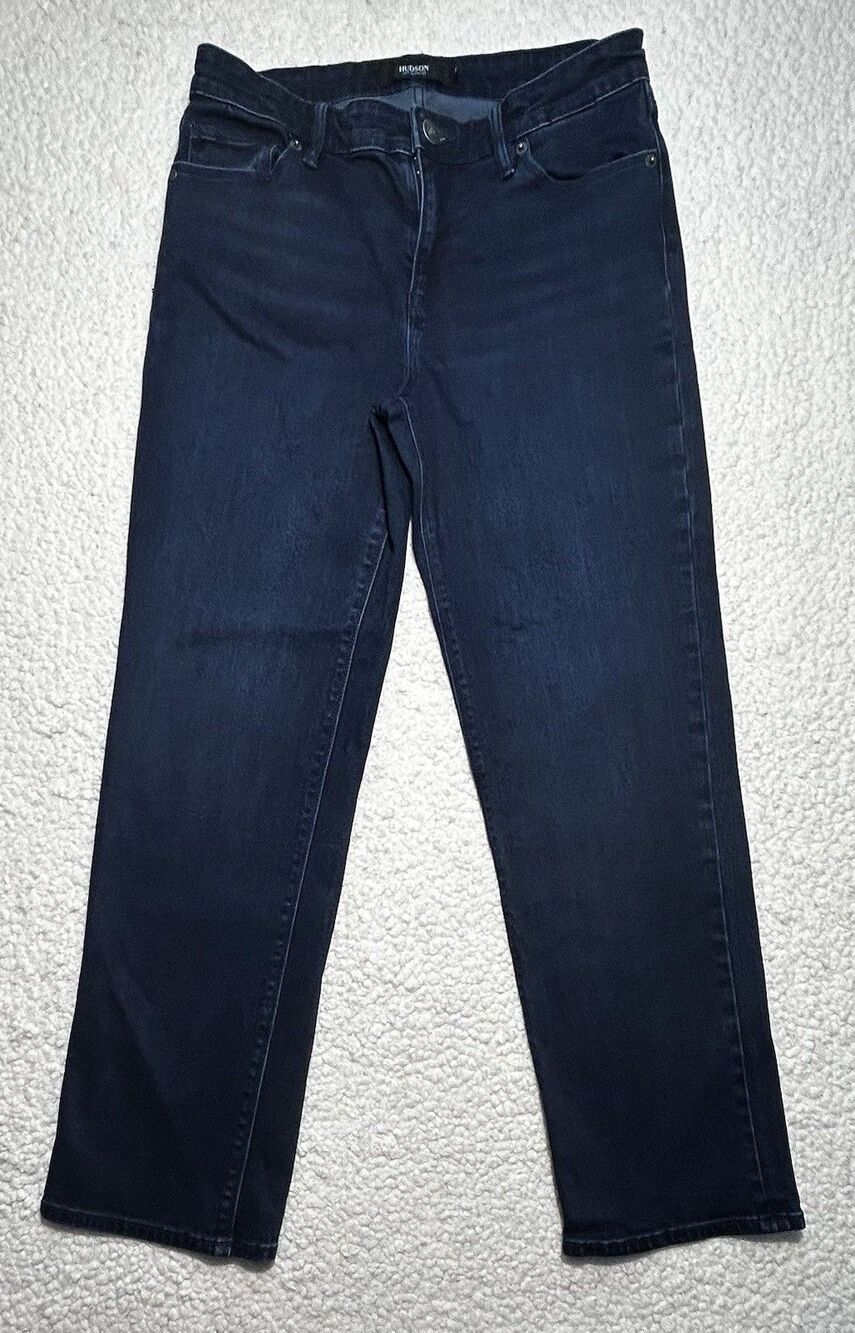 Hudson Barbara Womens High Rise Straight Leg Jeans Size 8 Blue Stretch 1900970